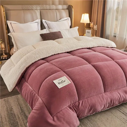 Cozy Checkered Winter Duvet Blanket