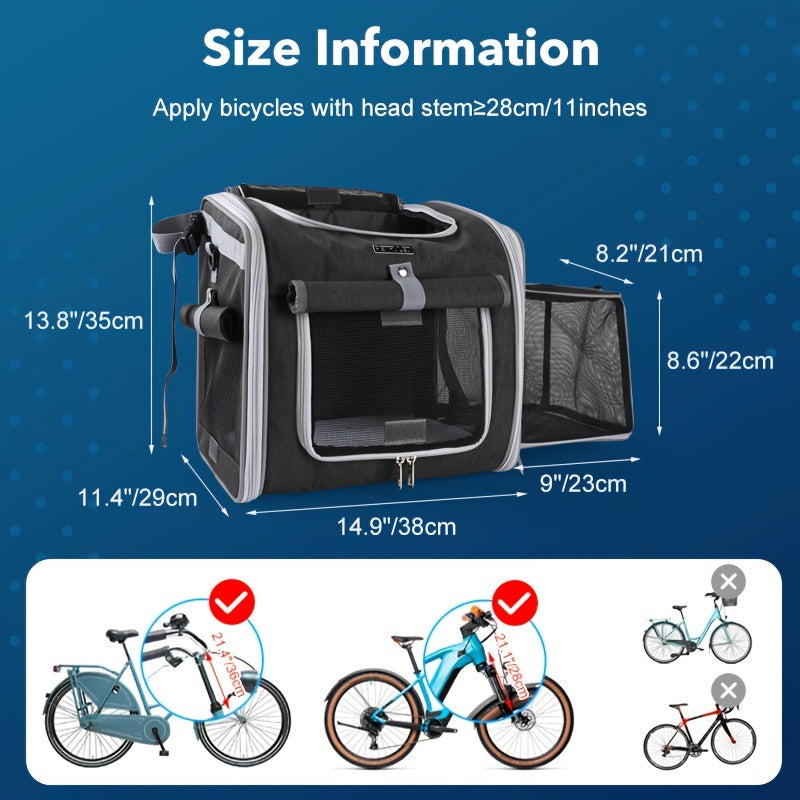 Collapsible Dog Bike Carrier Basket