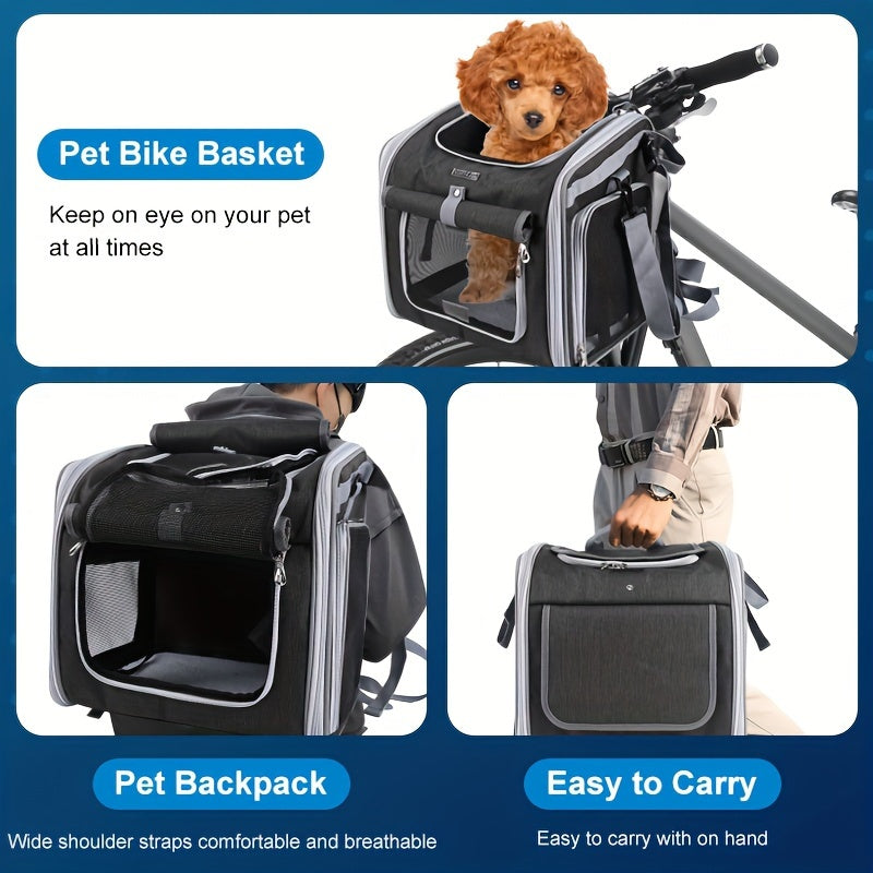 Collapsible Dog Bike Carrier Basket