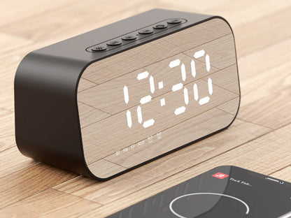 Compact Bluetooth Speaker with Subwoofer and Clock - Befez