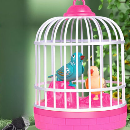 Colorful Birds Singing Cage Kid's Play Toy