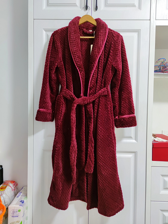 Plush Bathrobe with Hood and Wrap Belt - Befez