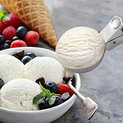 Durable Stainless Steel Ice Cream Scoop with Easy Grip