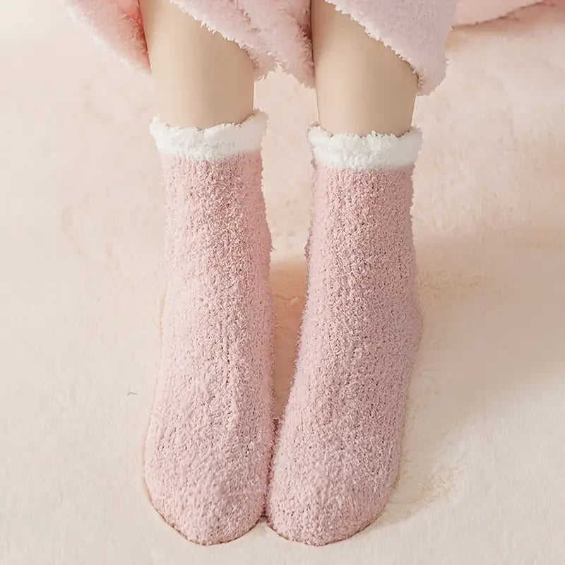 Warm Fleece Lined Winter Socks 5 Pack