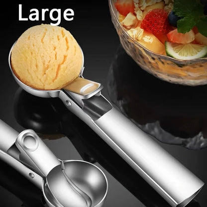 Durable Stainless Steel Ice Cream Scoop with Easy Grip