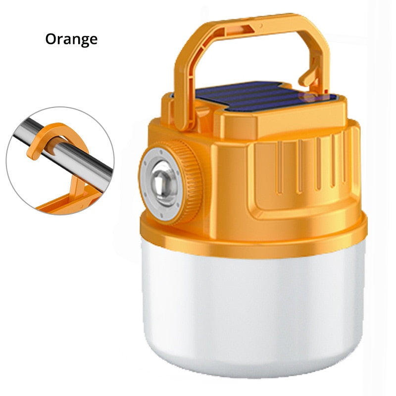 Portable Solar Powered LED Camping Lantern Light