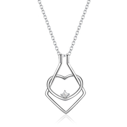 Beautiful Heart Pendant Necklace with Ring Holder - Befez