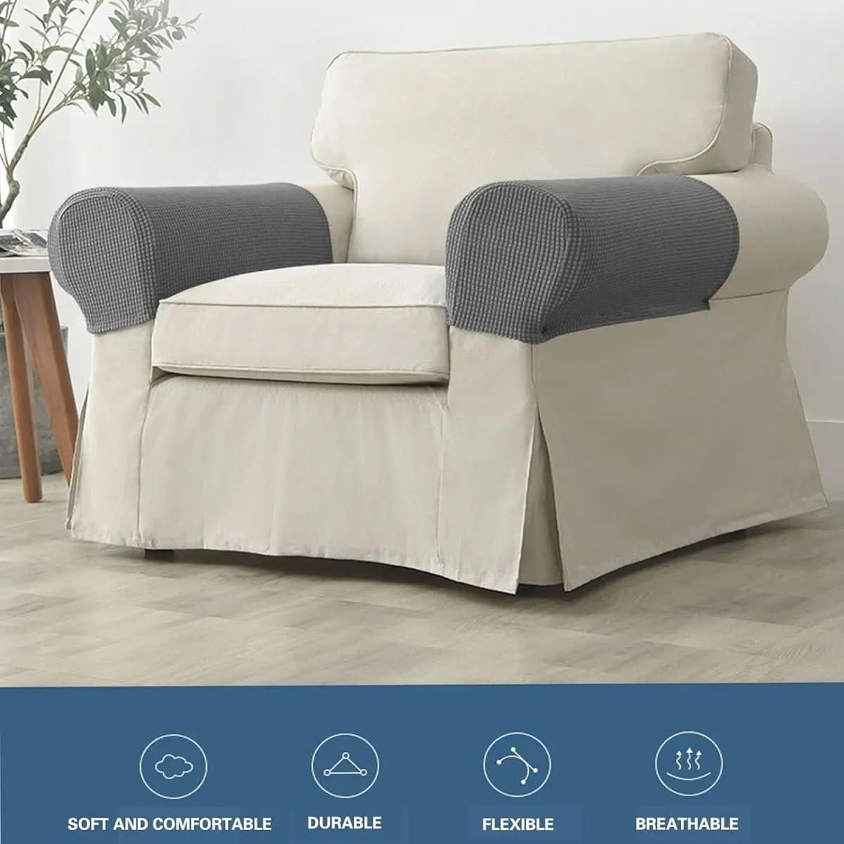 Waterproof Armchair Covers with Woven Pattern