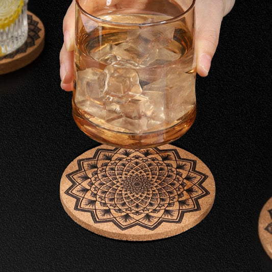 Colorful Protective Cork Drink Coasters Set of 4 - Befez