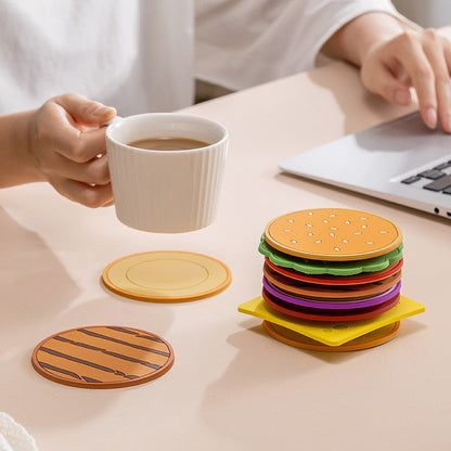 Fun Burger Shaped Heat Resistant Coaster Set - Befez