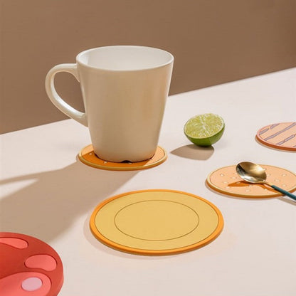 Fun Burger Shaped Heat Resistant Coaster Set