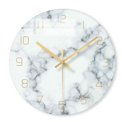 Befez | Olive - Luxury Marble Effect Wall Clock - Befez