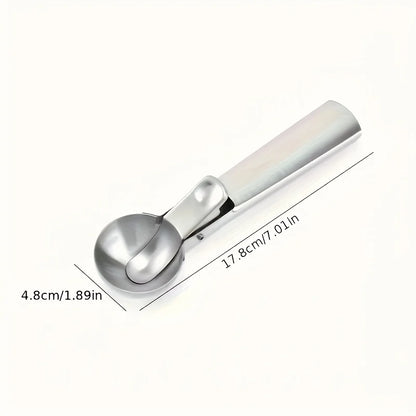 Durable Stainless Steel Ice Cream Scoop with Easy Grip