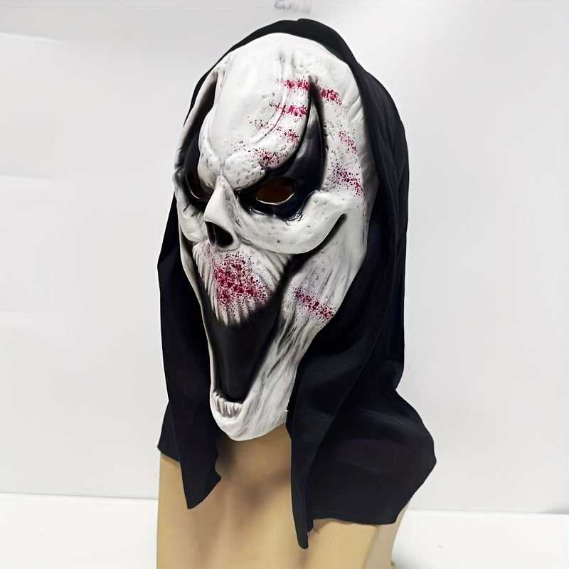 Scary Skull Full Face Mask with Hood for Halloween