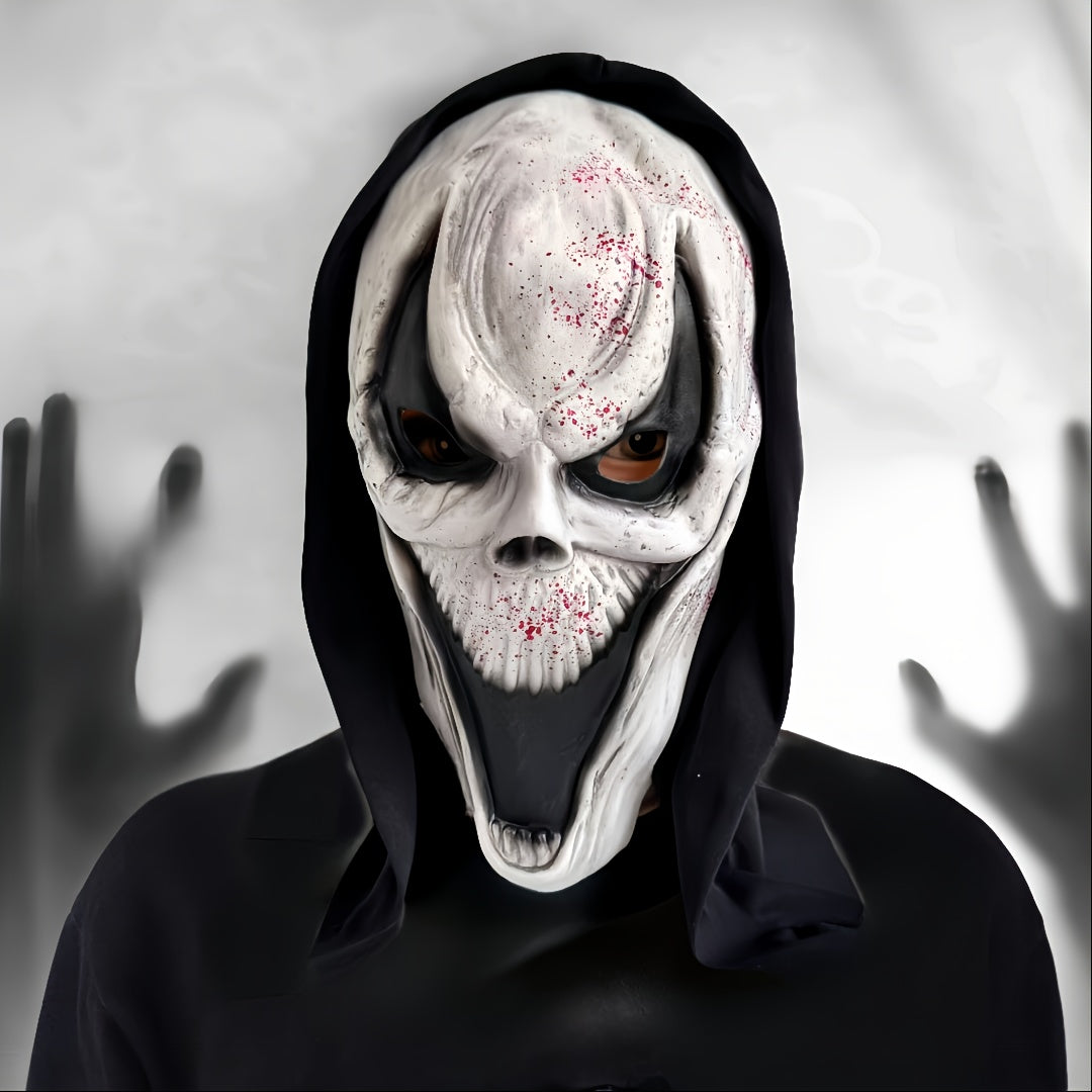Scary Skull Full Face Mask with Hood for Halloween
