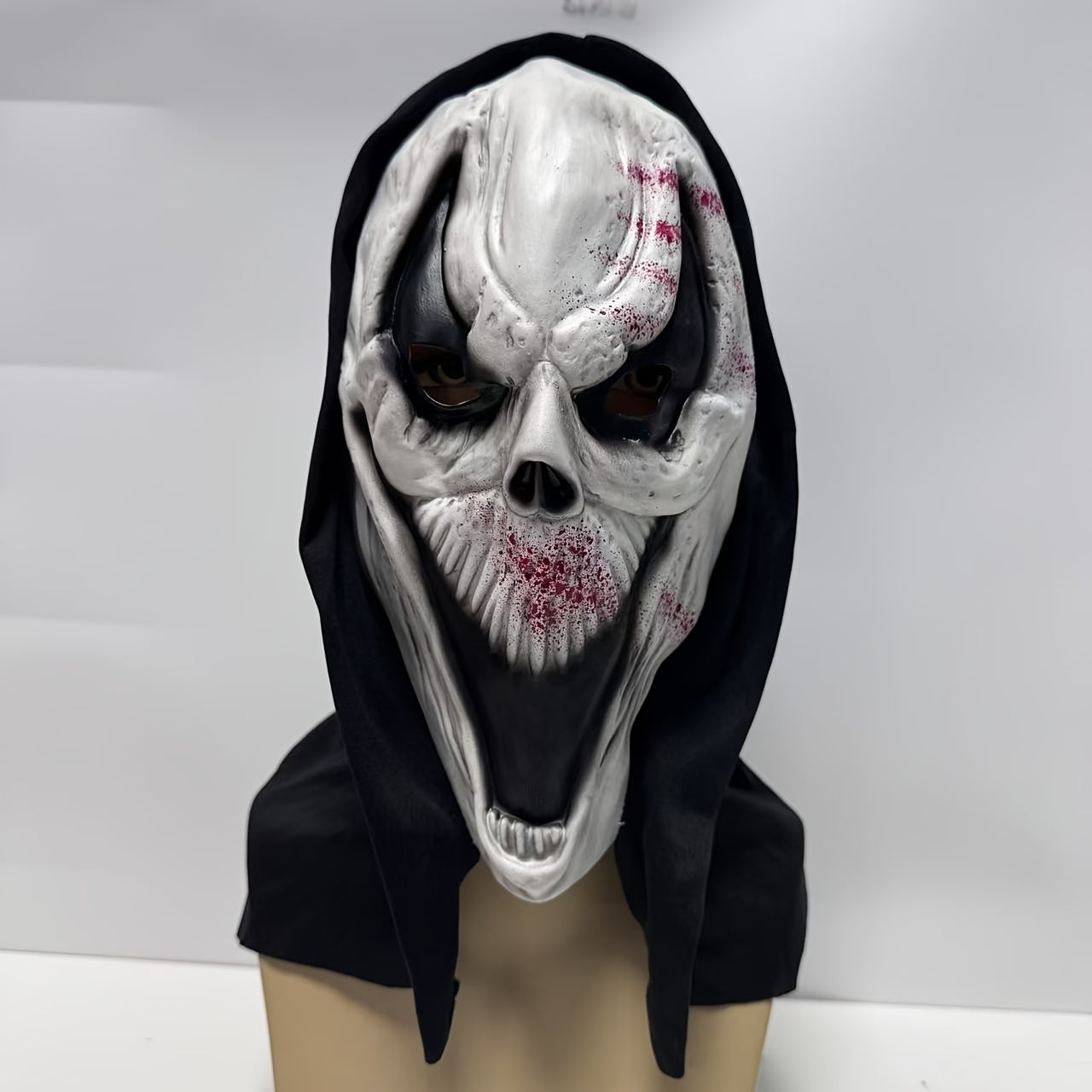 Scary Skull Full Face Mask with Hood for Halloween