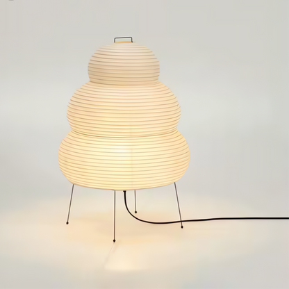 Simple Japanese Floor Lamp with Adjustable LED Light