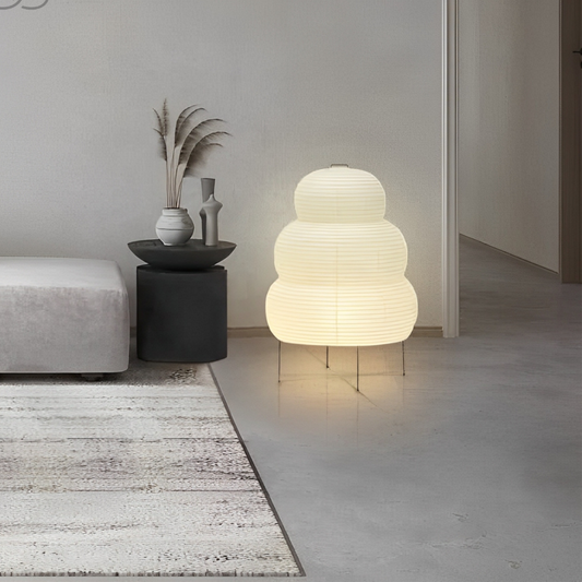 Simple Japanese Floor Lamp with Adjustable LED Light - Befez