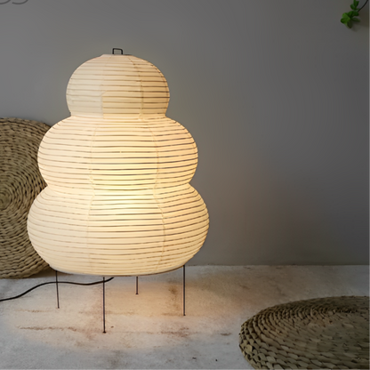 Simple Japanese Floor Lamp with Adjustable LED Light