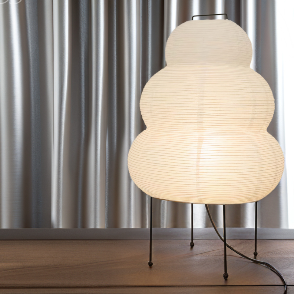 Simple Japanese Floor Lamp with Adjustable LED Light