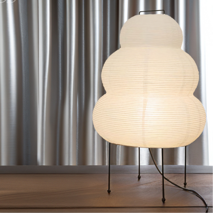 Simple Japanese Floor Lamp with Adjustable LED Light