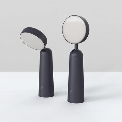 Sleek Black Desk Lamp with Gold Details