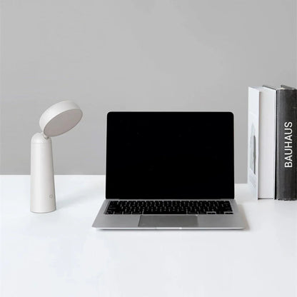 Sleek Black Desk Lamp with Gold Details
