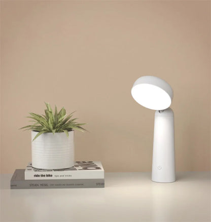 Sleek Black Desk Lamp with Gold Details
