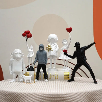 Befez | Banksy Figurine Set | Iconic Pop Art Decor