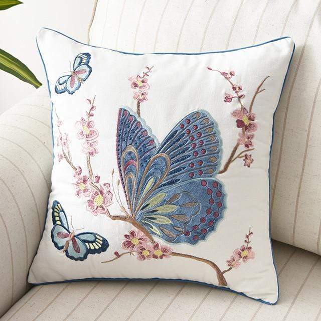Rustic Embroidered Country Pillow
