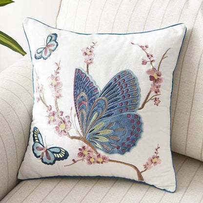 Rustic Embroidered Country Pillow