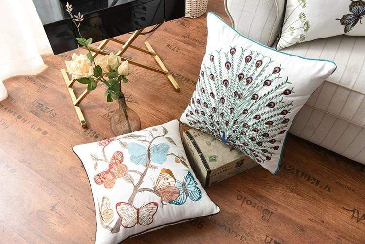 Rustic Embroidered Country Pillow - Befez