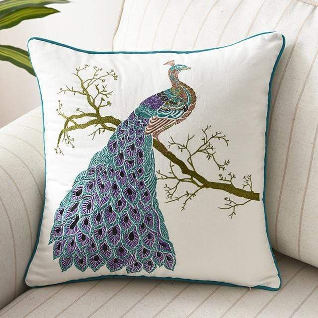 Rustic Embroidered Country Pillow