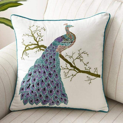 Rustic Embroidered Country Pillow