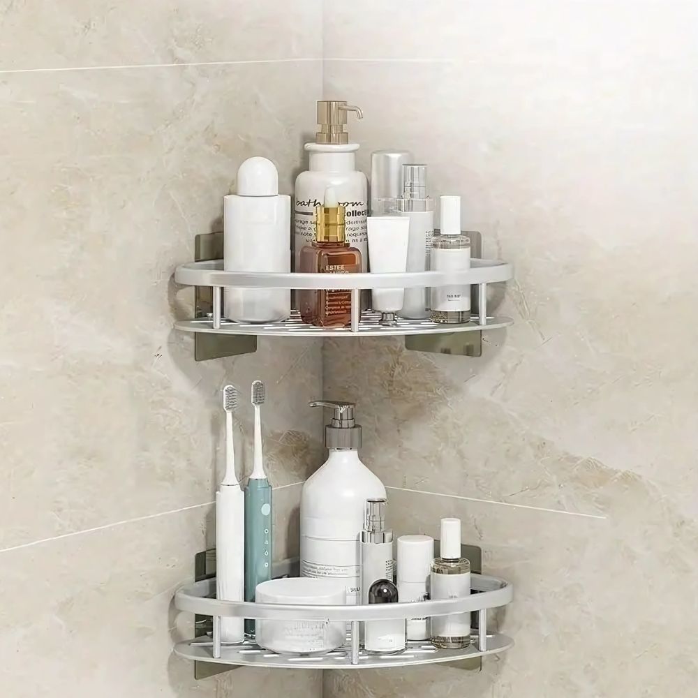 Stainless Steel Curved Shower Organizer