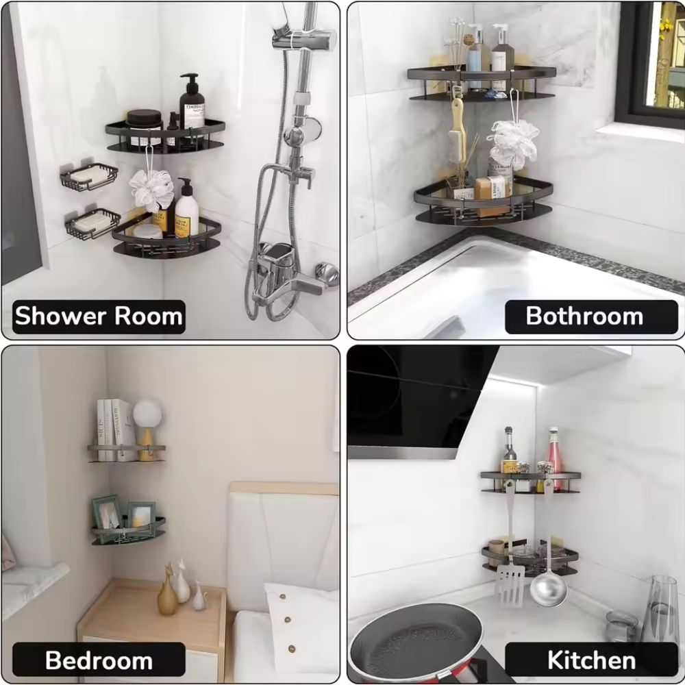 Stainless Steel Curved Shower Organizer