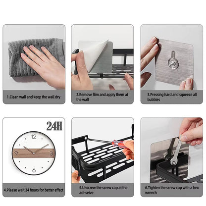 Stainless Steel Curved Shower Organizer