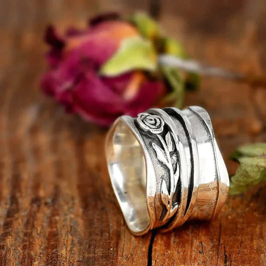 Beautiful Floral Sterling Silver Ring - Befez