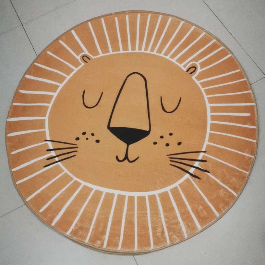 Colorful Kids Round Lion Mat Soft Play Carpet