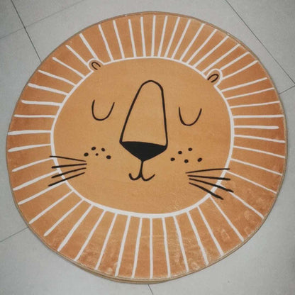 Colorful Kids Round Lion Mat Soft Play Carpet
