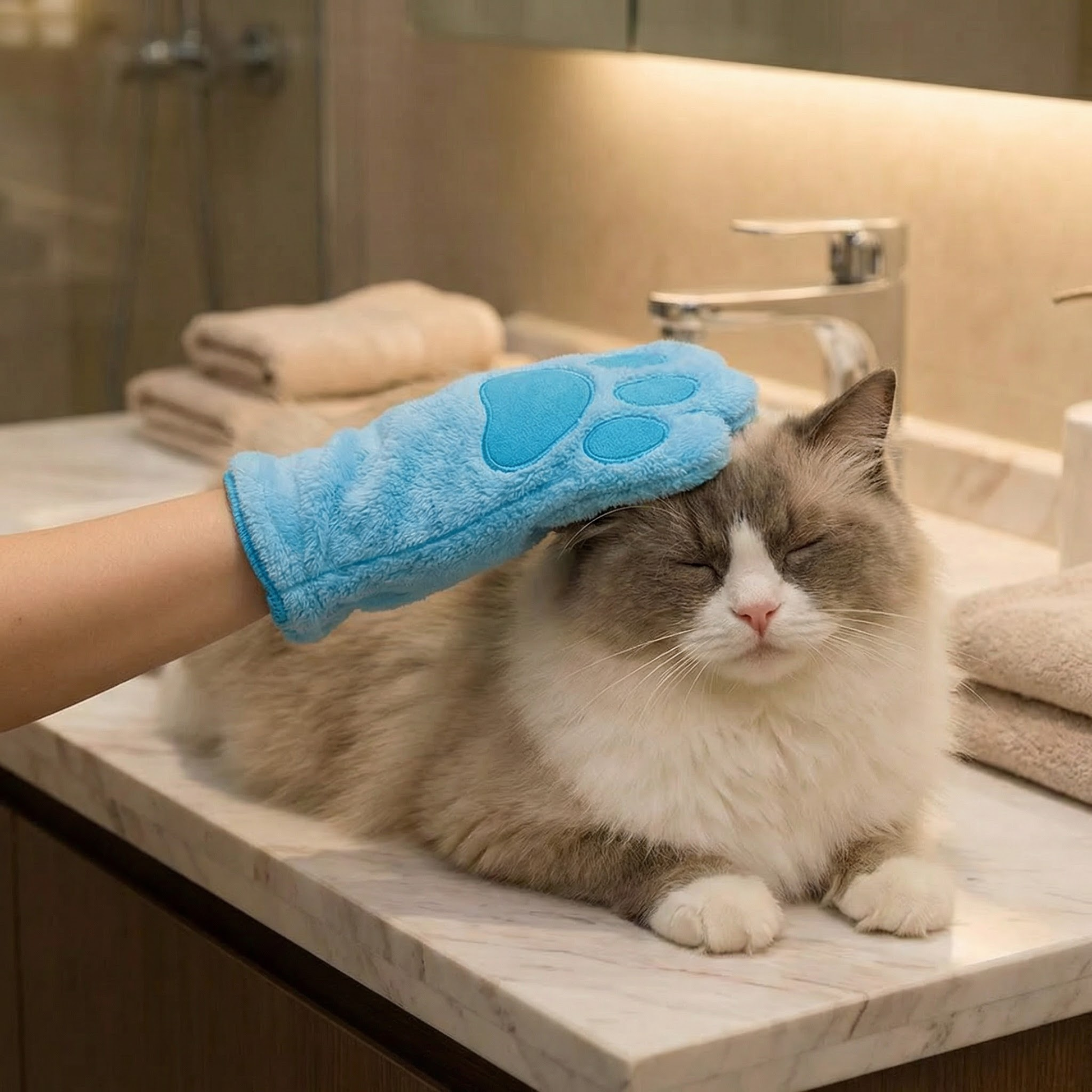 Gentle Pet Glove - Cat Bathing and Grooming Aid - Befez