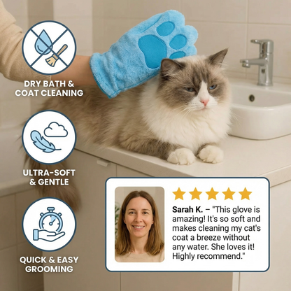Gentle Pet Glove - Cat Bathing and Grooming Aid