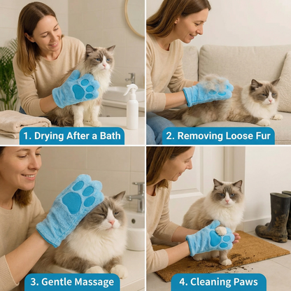 Gentle Pet Glove - Cat Bathing and Grooming Aid