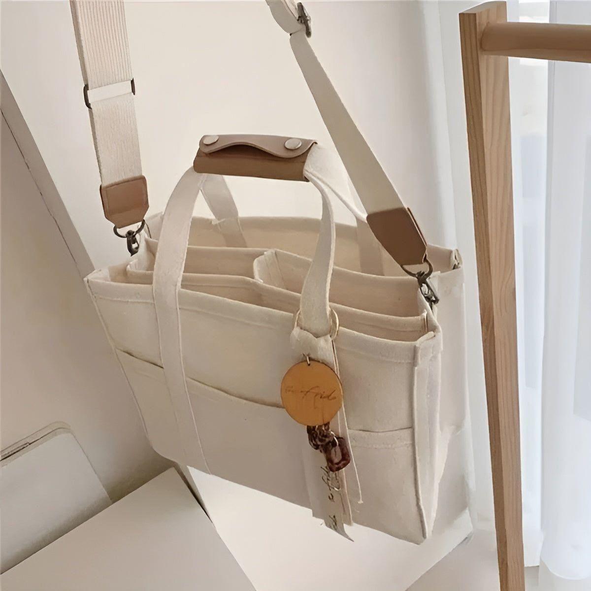 Practical Large Canvas Shoulder Bag