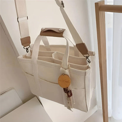 Practical Large Canvas Shoulder Bag