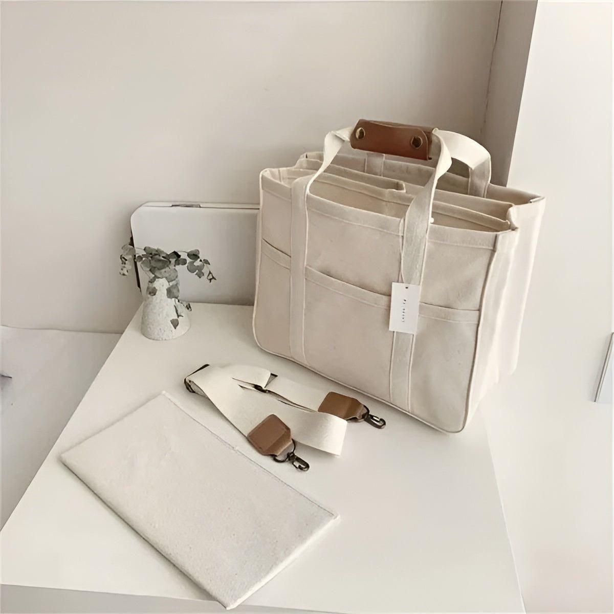 Practical Large Canvas Shoulder Bag