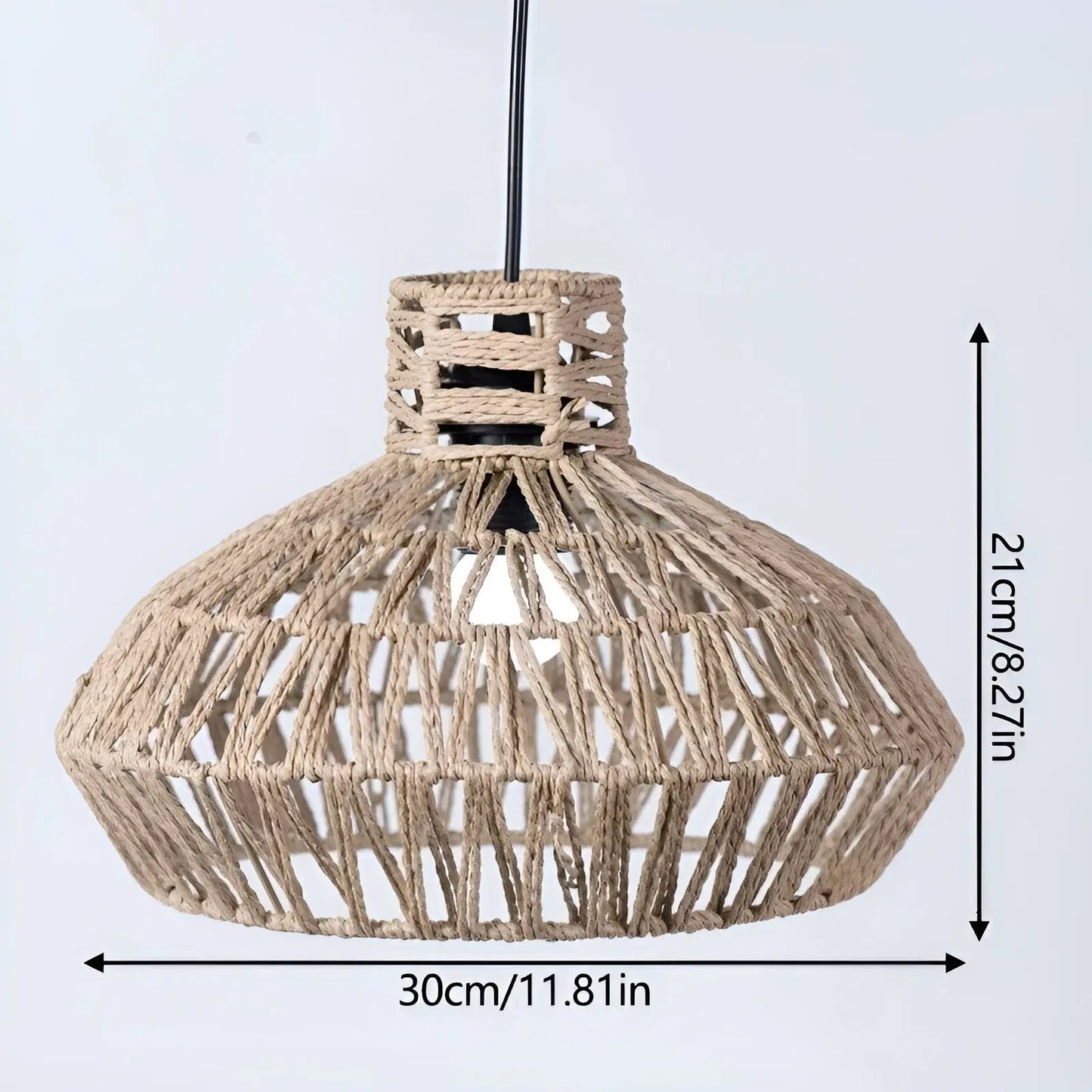 Classic Woven Rattan Pendant Light - Befez