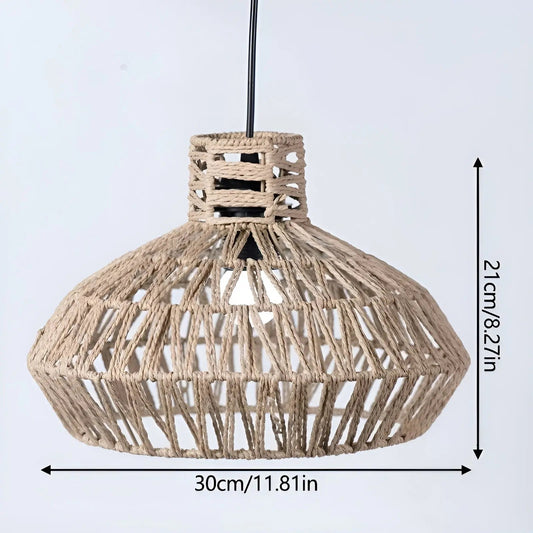 Classic Woven Rattan Pendant Light - Befez