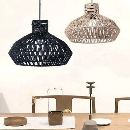 Classic Woven Rattan Pendant Light