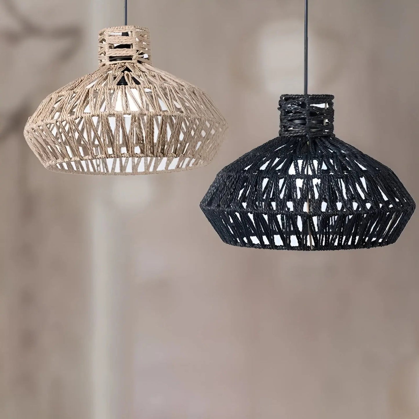 Classic Woven Rattan Pendant Light